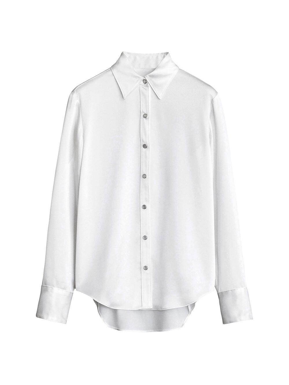 

Атласный топ с длинными рукавами Antonia rag & bone, белый