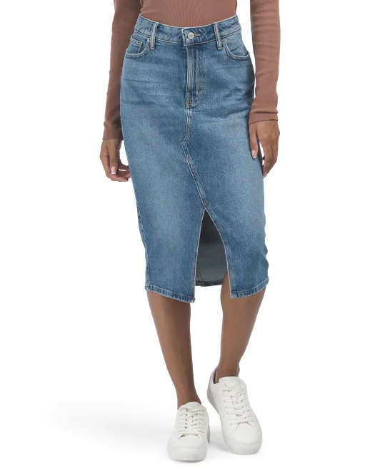 

Джинсовая юбка-миди Lucky Brand, цвет Medium Wash