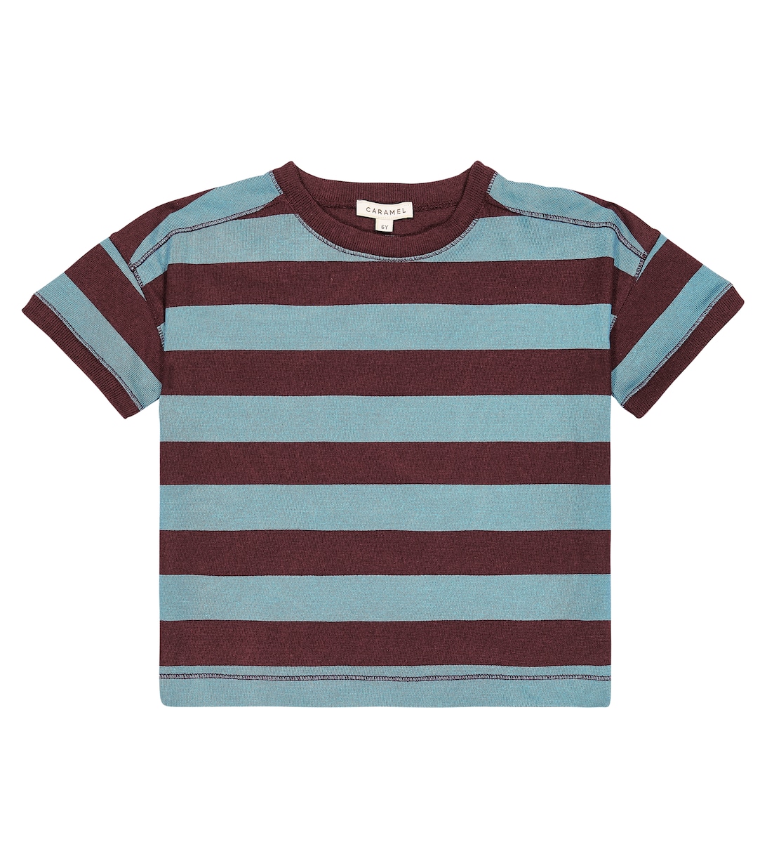 Полосатая футболка из хлопкового джерси Dregea Caramel, разноцветный фотографии