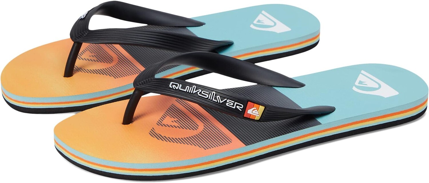 

Шлепанцы Molokai Print Quiksilver, цвет (Panel) Black/Orange/Orange