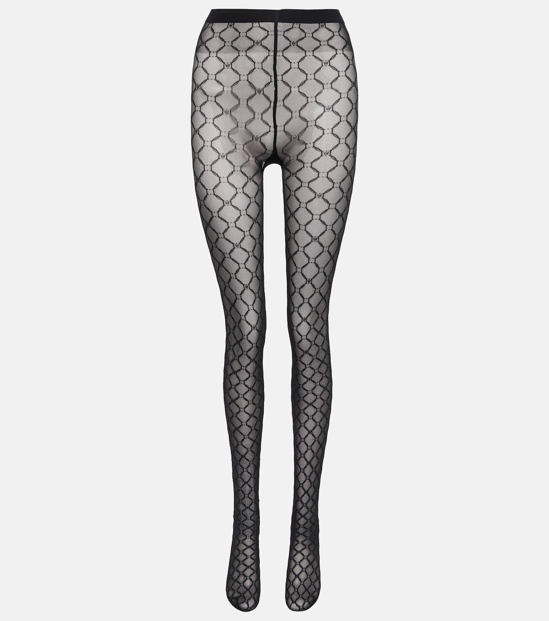

Колготки с монограммой WOLFORD, черный