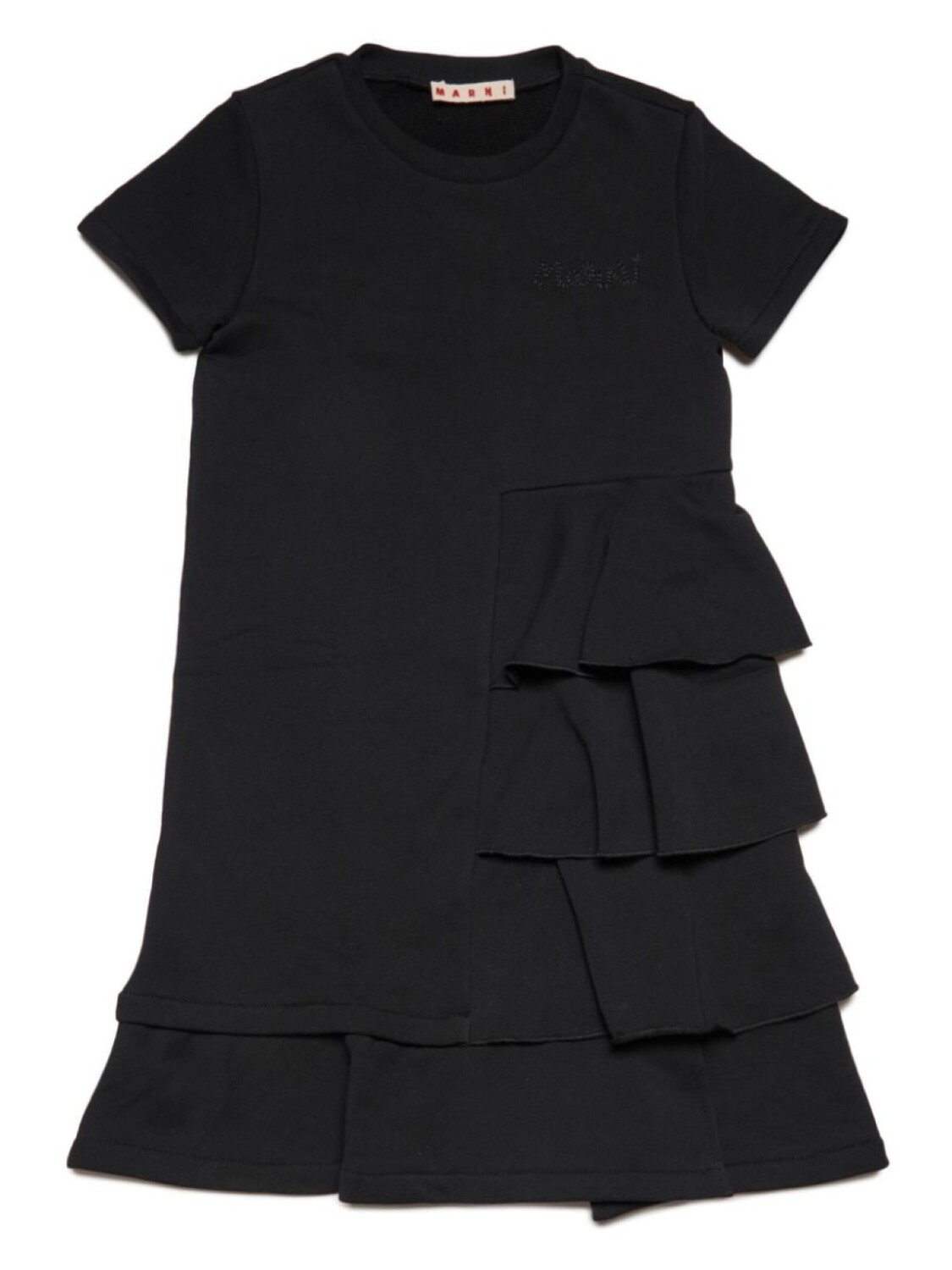 

Marni платье с вышитым логотипом, черный