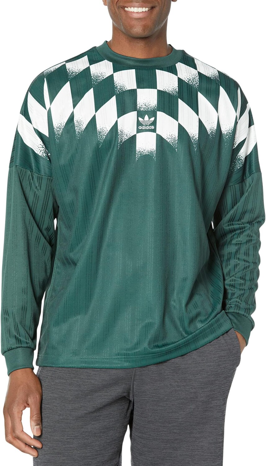 

Джерси с длинными рукавами Rekive и графическим рисунком adidas, цвет Mineral Green