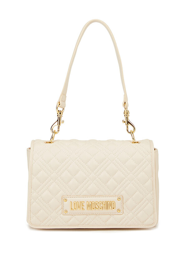 

Кремовая женская сумка с логотипом Love Moschino