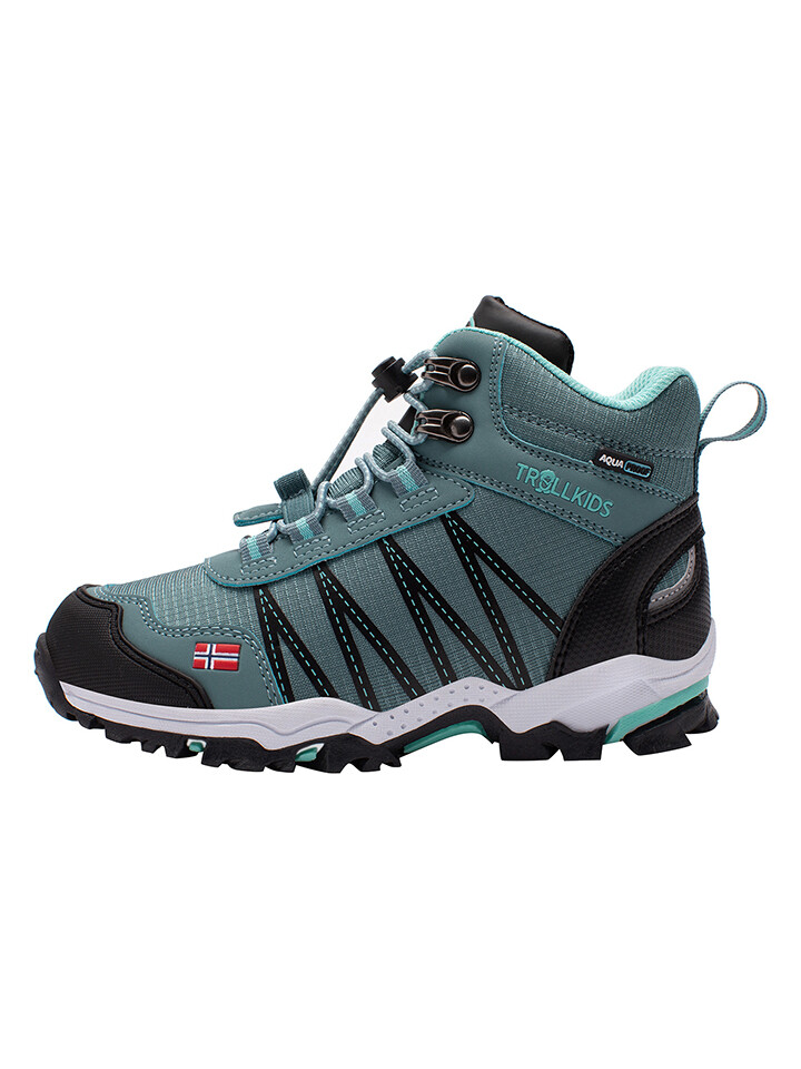 

Кроссовки Trollkids Trolltunga Hiker Mid, цвет Türkis/ Grau