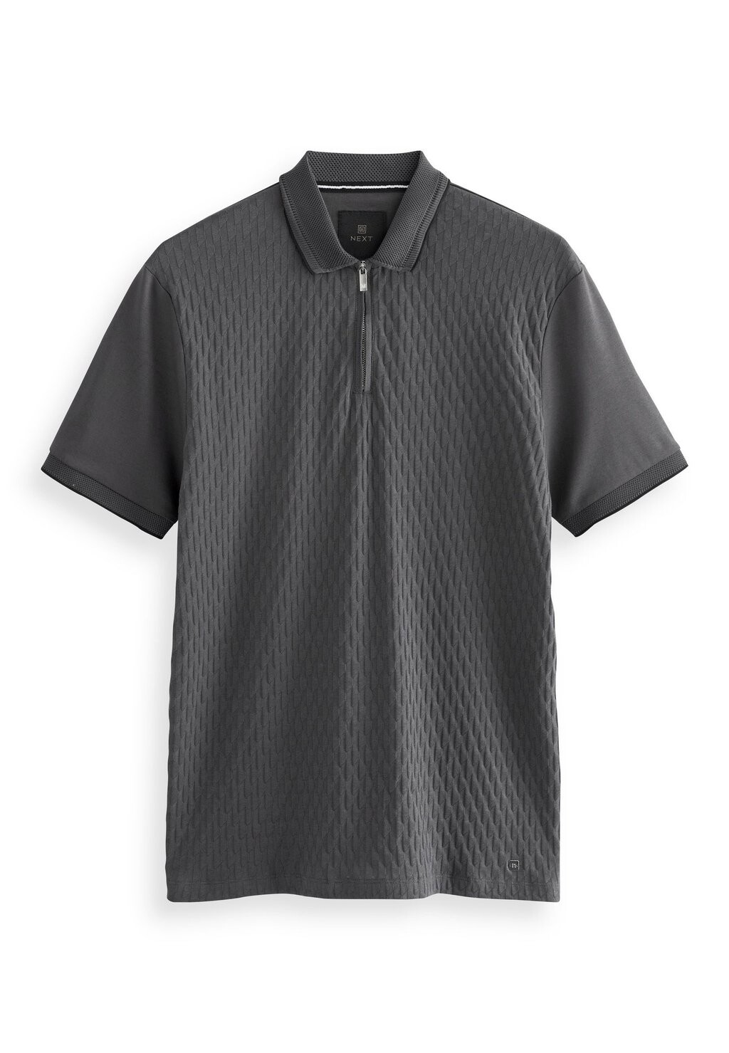 

Поло Textured Next, цвет charcoal grey