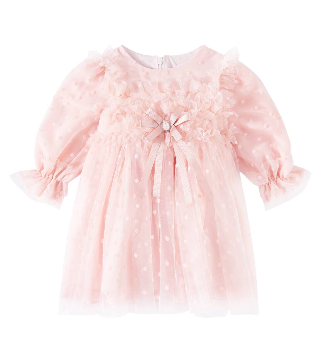 

Детское платье из тюля с бантом Patachou, цвет pale pink