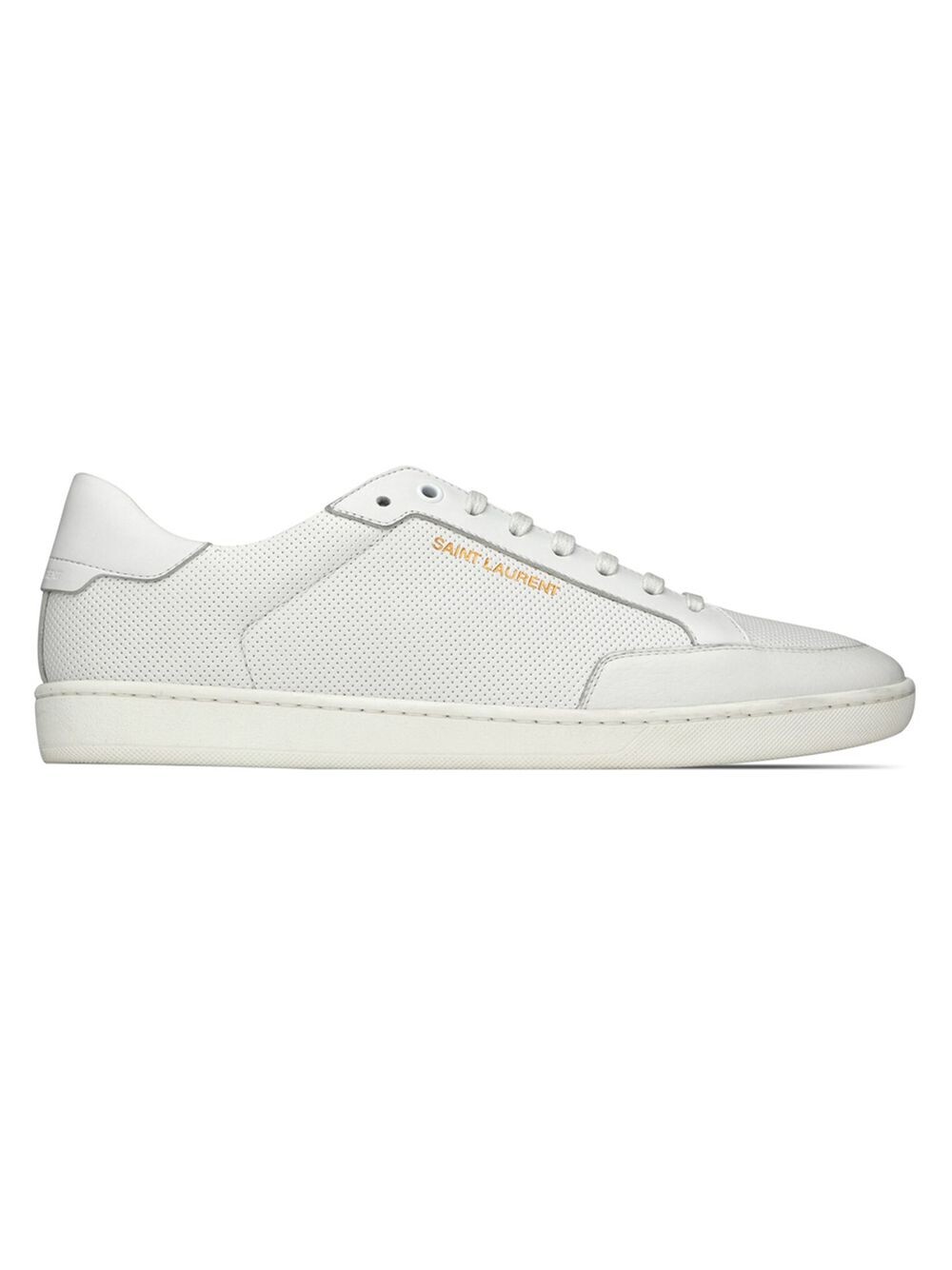 

Классические кроссовки Court из перфорированной кожи Saint Laurent, белый