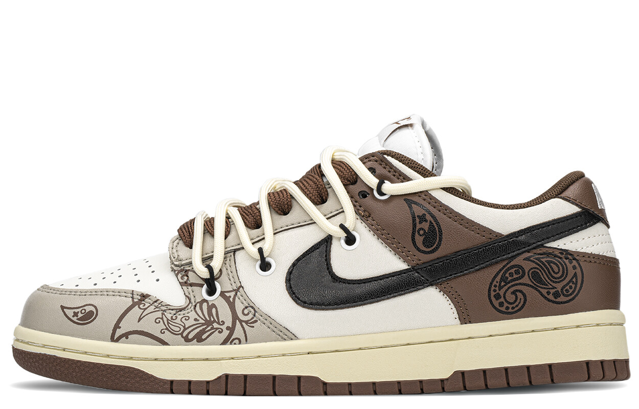 

Кроссовки Nike Dunk Skateboarding Shoes Women's Low-top Brown/beige, хаки