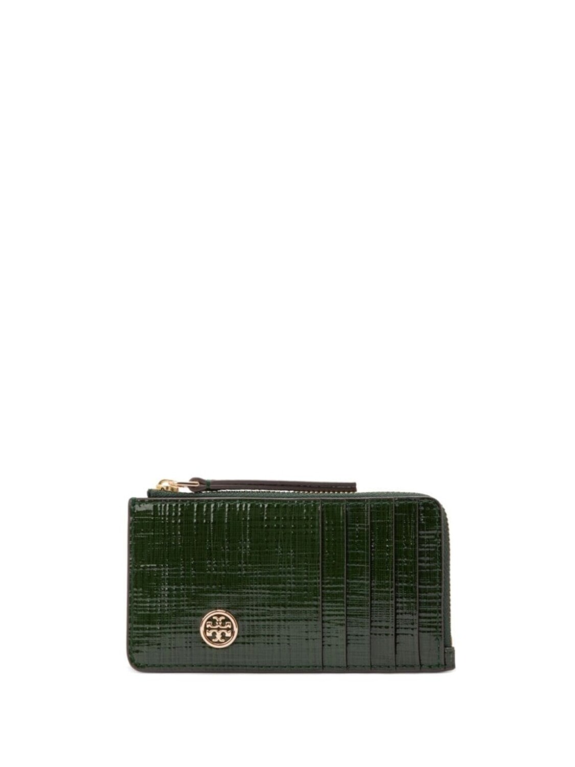 

Tory Burch держатель для карт Robinson Crosshatched, зеленый