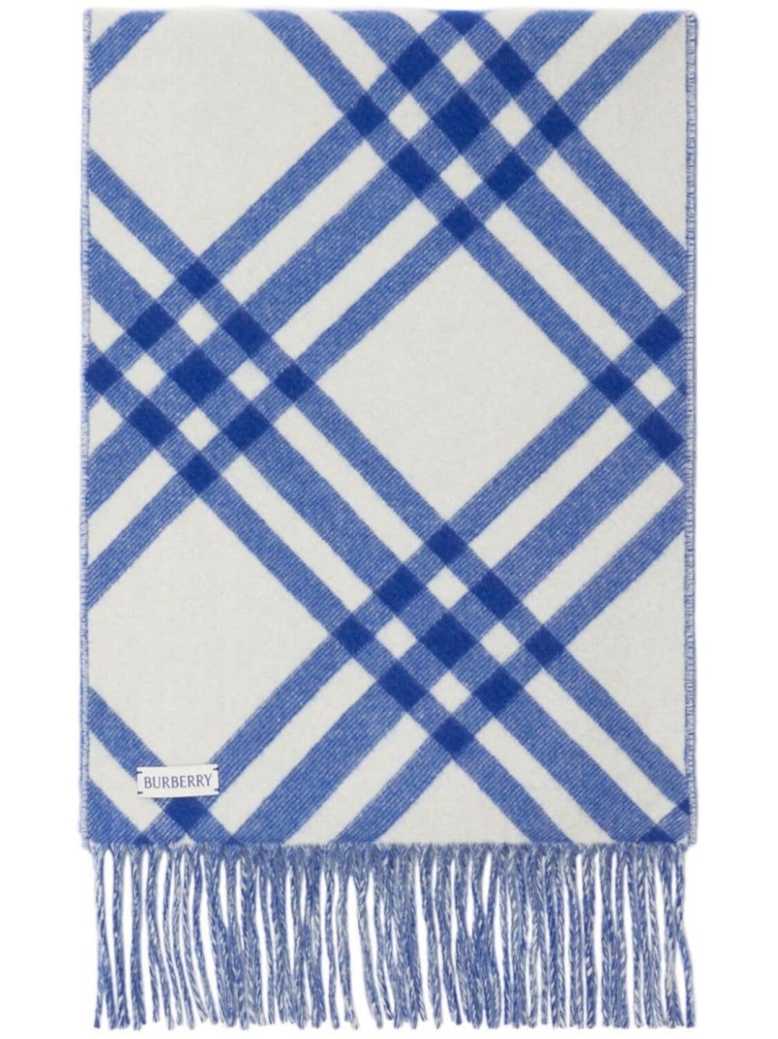 

Burberry клетчатый кашемировый шарф, синий
