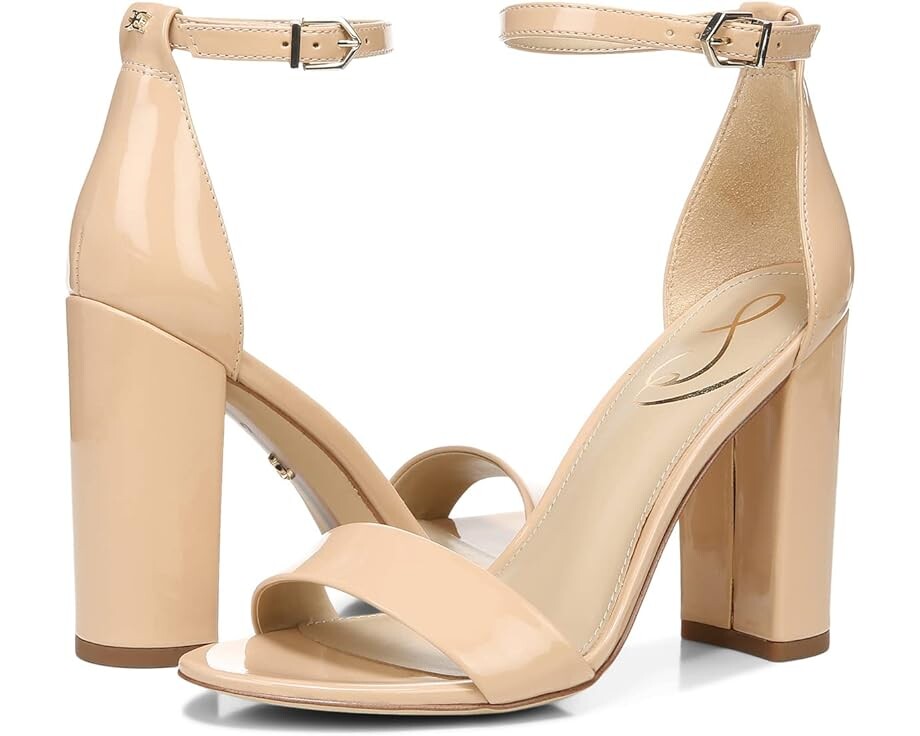 

Туфли Sam Edelman Yaro Ankle Strap Sandal Heel, цвет Beige Blush