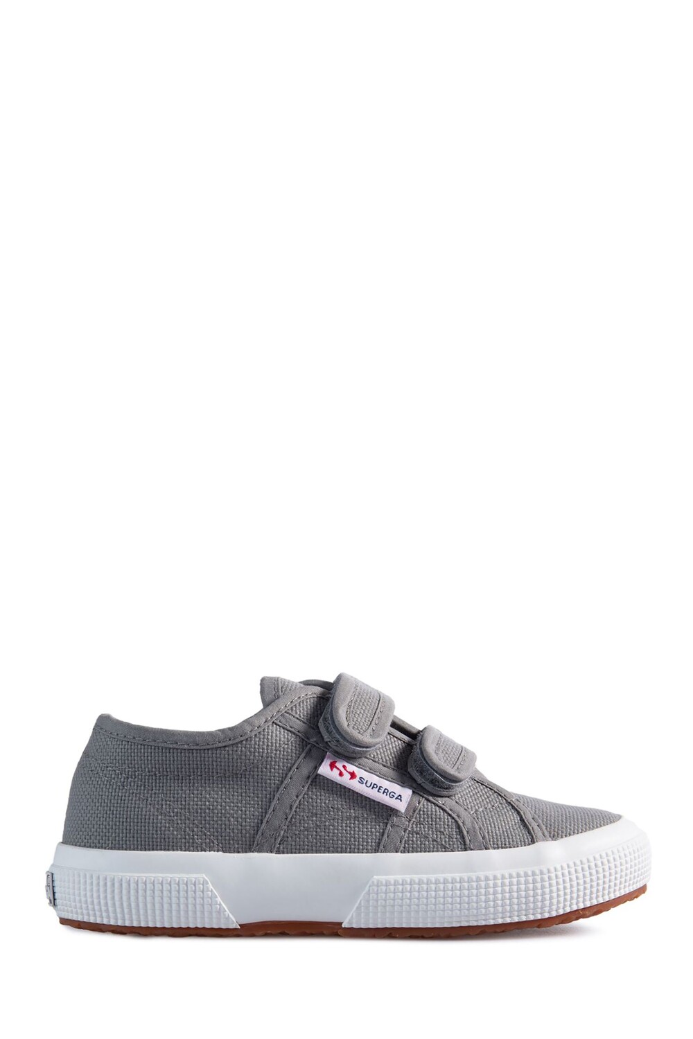 

Детские парусиновые кроссовки 2750 на ремешках Superga, серый