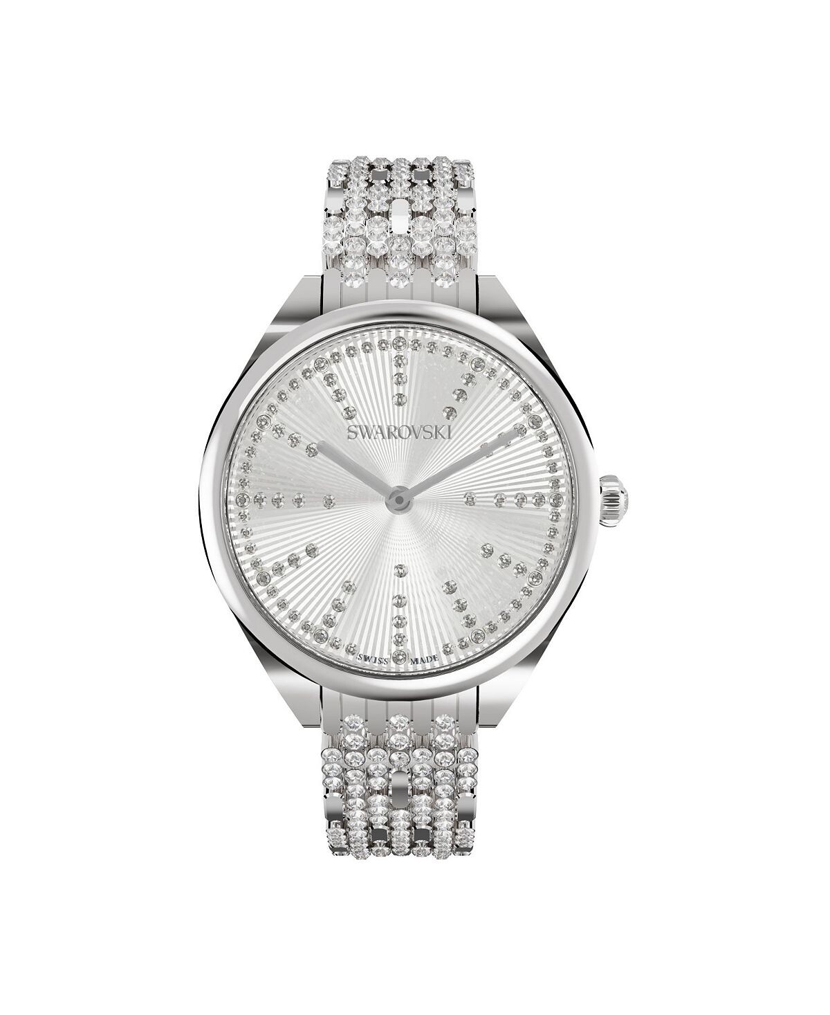 

Часы-унисекс с серебристым браслетом Attract Swarovski