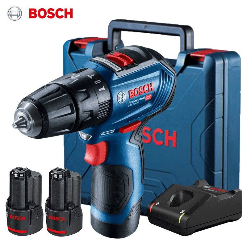 Аккумуляторная дрель Bosch GSR12V-30 с двумя аккумуляторами