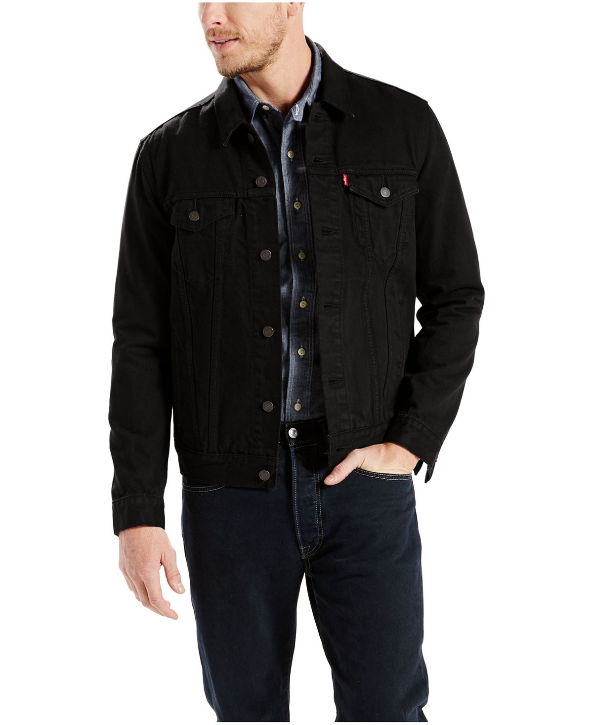 цена Мужская джинсовая куртка классического кроя из эластичного денима Levi's