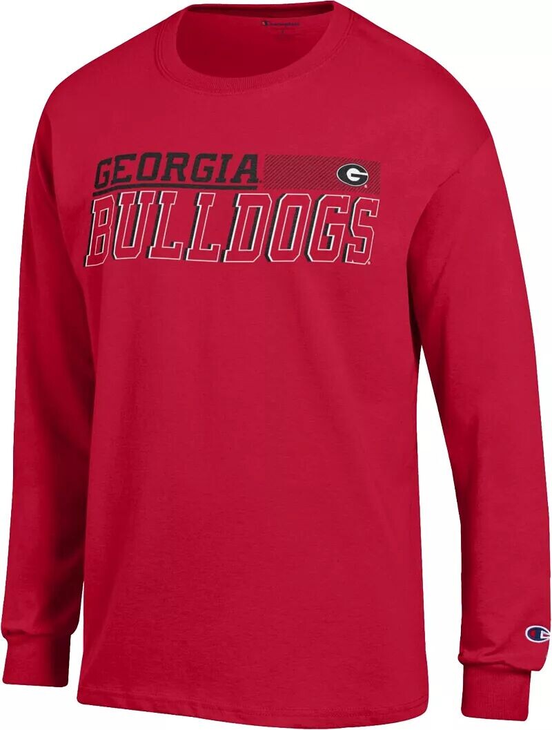 

Мужская красная футболка с длинным рукавом из джерси Champion Georgia Bulldogs