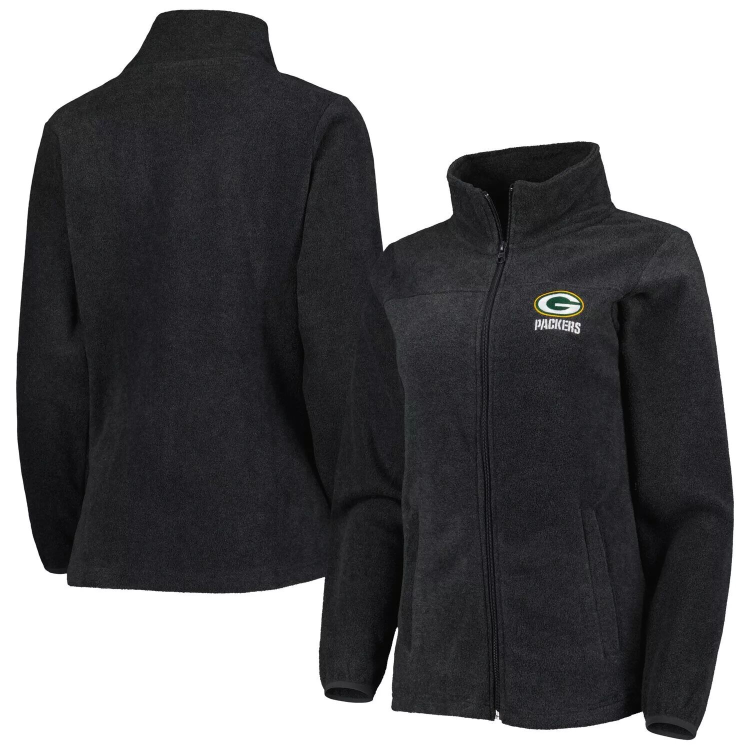 

Женская куртка Dunbrooke Grey Green Bay Packers Hayden Polar с молнией во всю длину
