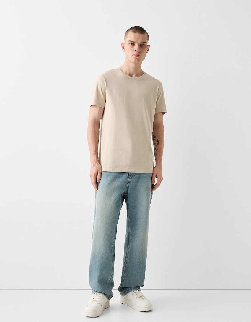 

Мешковатые джинсы Bershka, синий