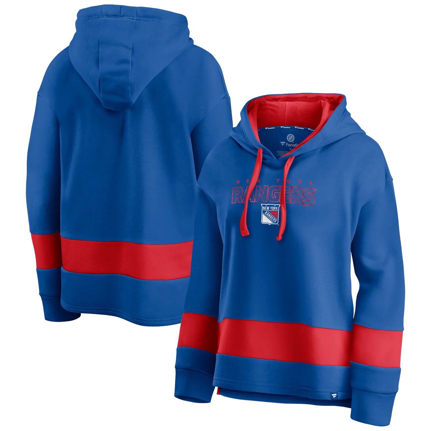

Женский пуловер с капюшоном Fanatics синего/красного цвета с капюшоном New York Rangers Colors of Pride Fanatics, Красный