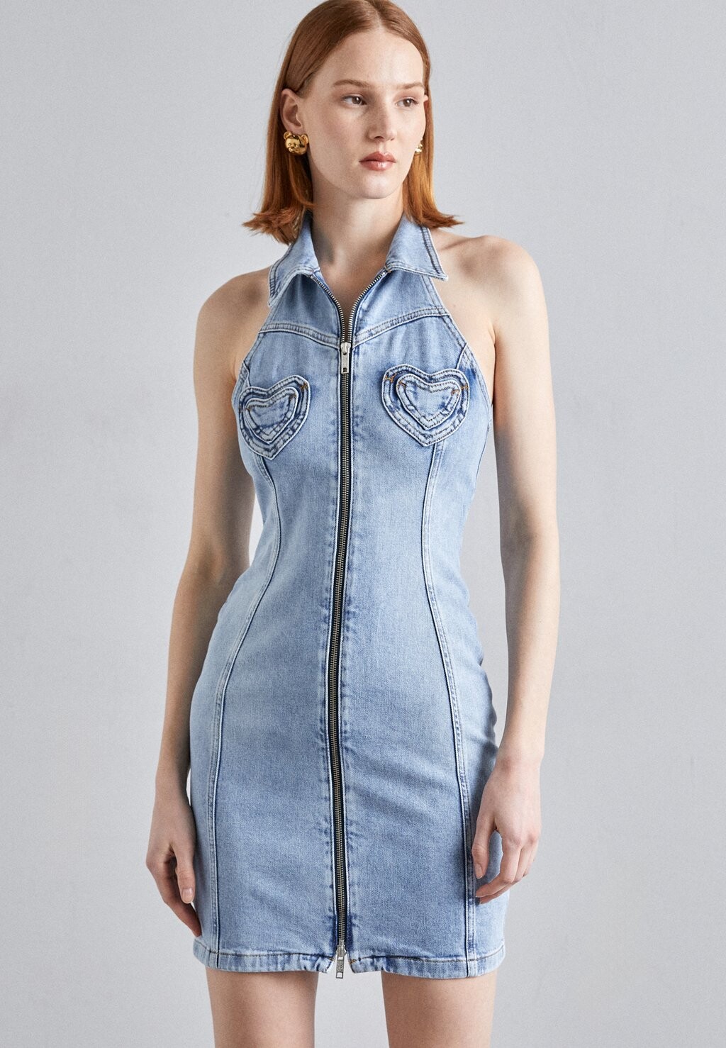 

Джинсовое платье DRESS MOSCHINO JEANS, синий деним