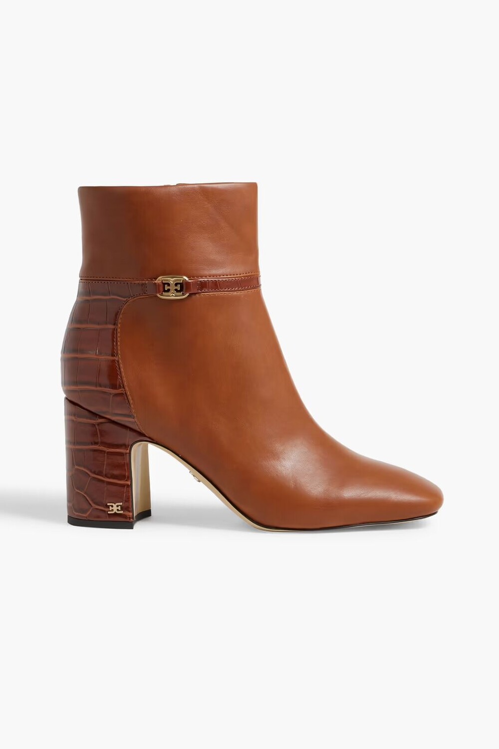

Ботильоны Florah из гладкой искусственной кожи с тиснением под крокодила Sam Edelman, цвет Tan