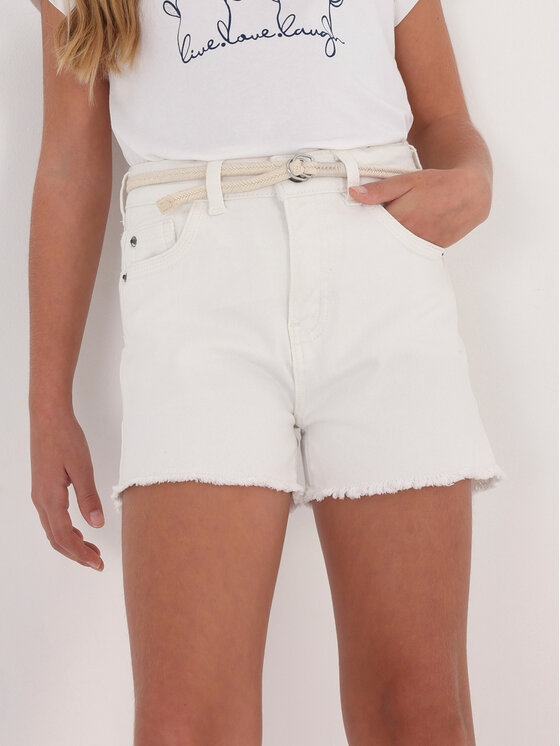 Тканевые шорты стандартного кроя Mayoral, белый тканевые шорты стандартного кроя mayoral бежевый