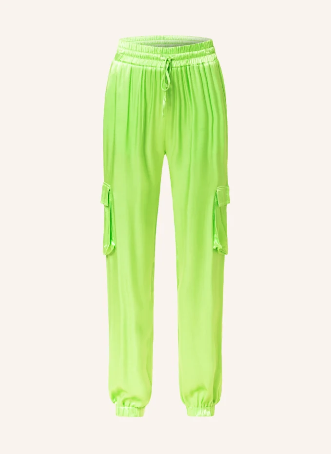 Атласные брюки-карго Mrs & Hugs, зеленый