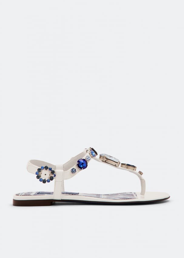 

Сандалии Dolce&Gabbana Patent Leather Thong, белый