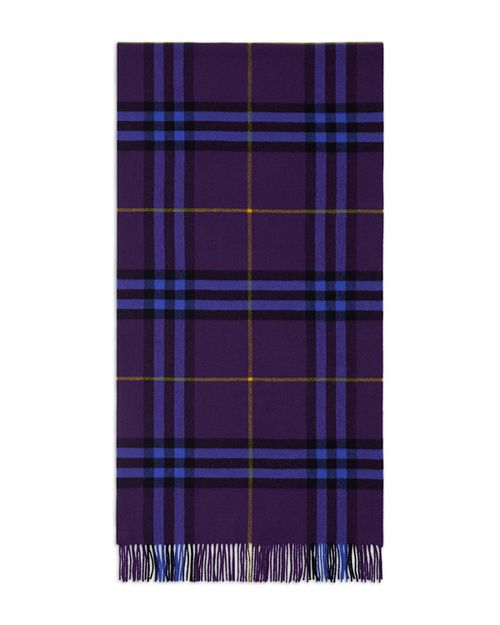 цена Кашемировый шарф в клетку Burberry, цвет Purple
