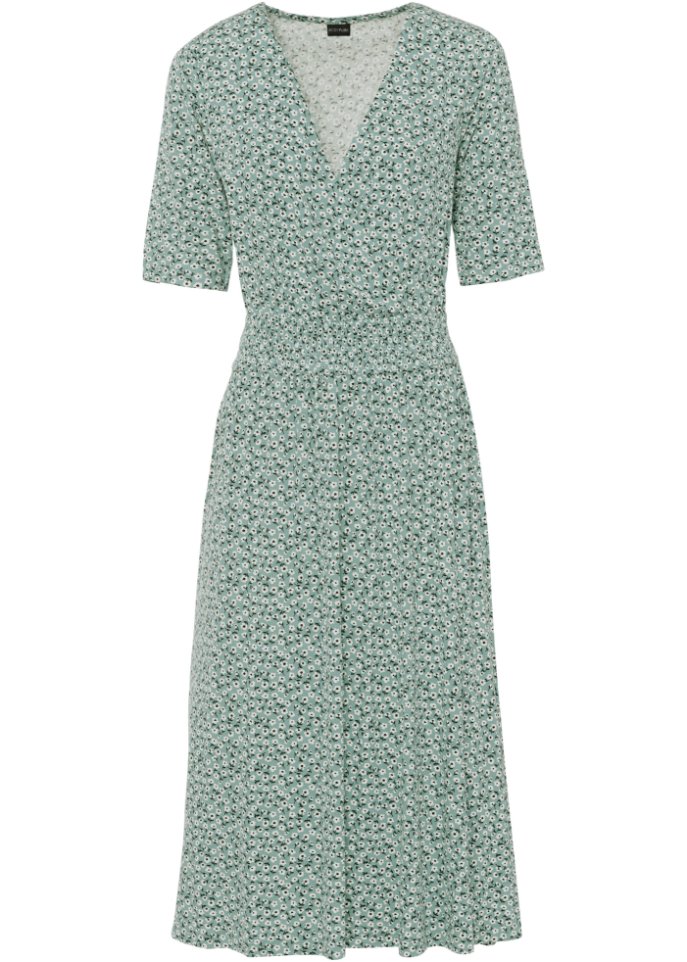 Трикотажное платье из экологически чистой вискозы Bodyflirt, зеленый