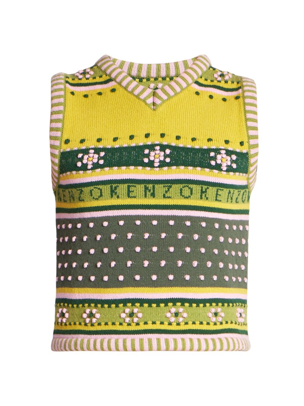 

Вязаный жилет Fairisle KENZO, зеленый