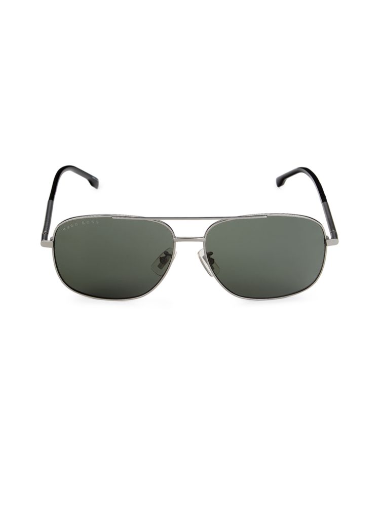

Солнцезащитные очки-авиаторы 63MM Boss, зеленый