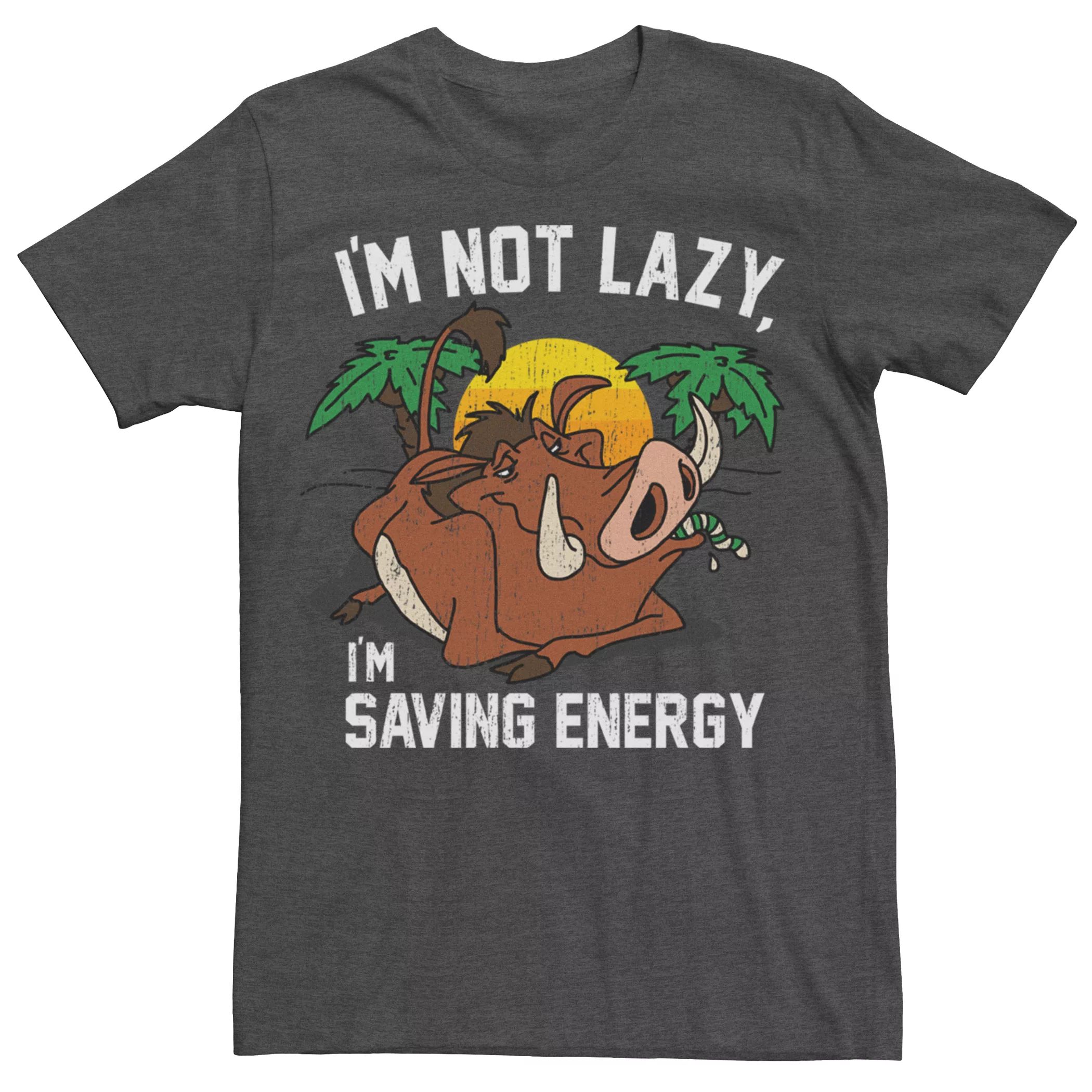 Мужская футболка Disney's The Lion King Pumba «Я не ленивый»