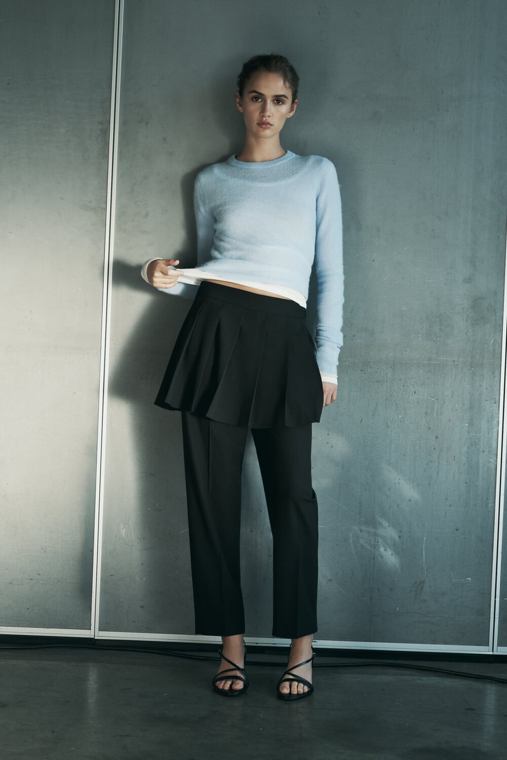

Кашемировый свитер Knit 100 ZARA, синий