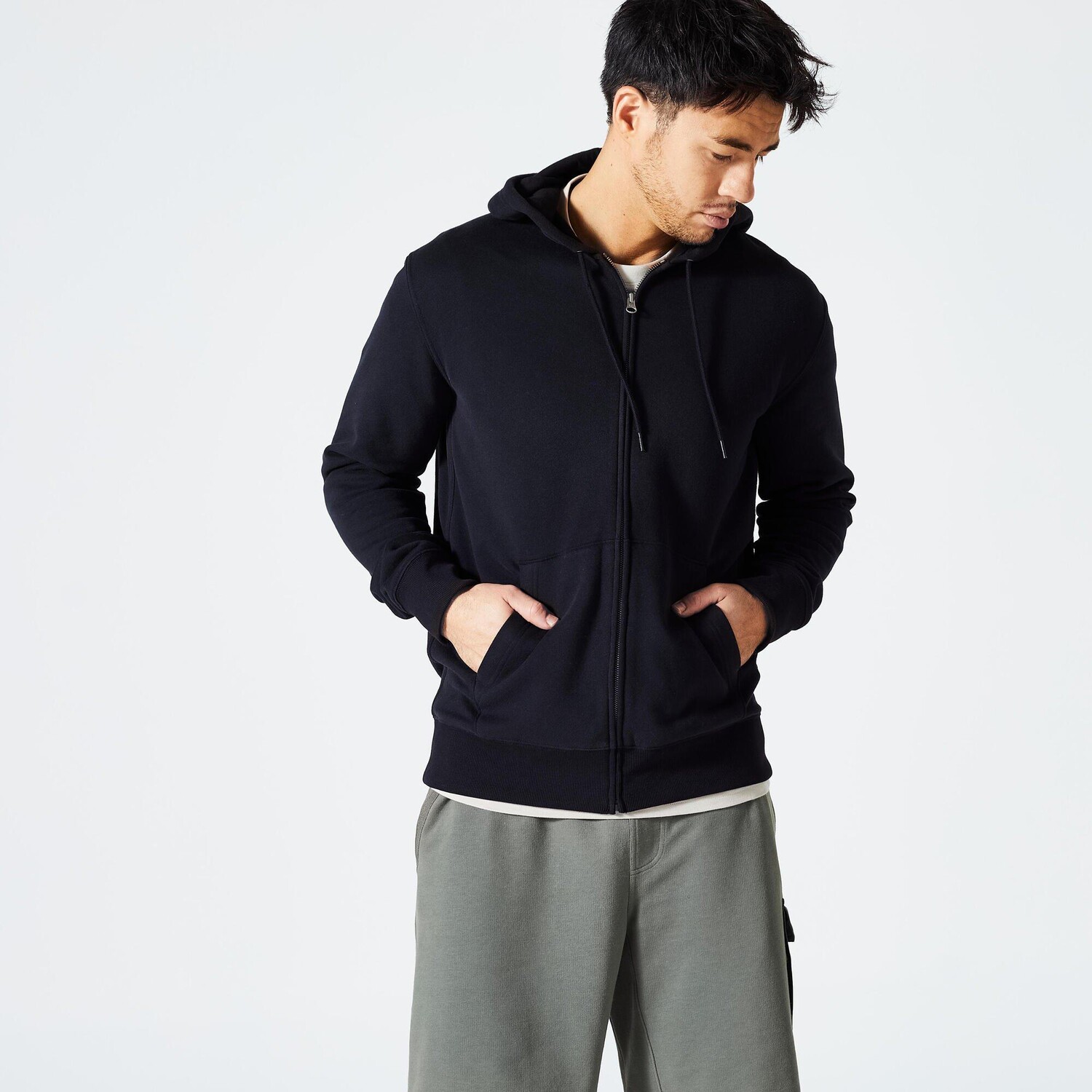 

Толстовка для фитнеса на молнии Decathlon 500 Essentials Domyos, черный