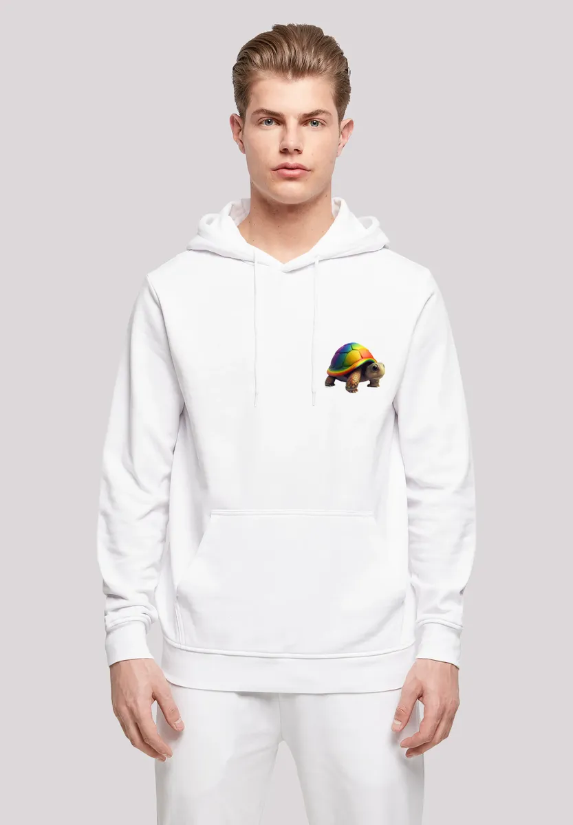 

Толстовка F4NT4STIC "Rainbow Turtle HOODIE UNISEX", принт, белый