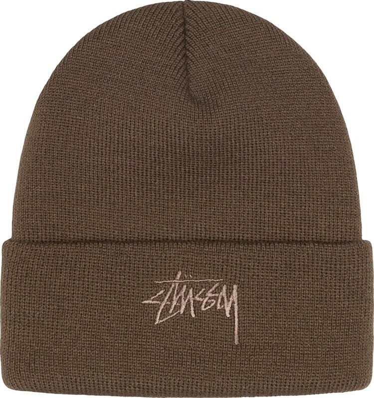 

Шапка Stussy Stock Cuff 'Pale Brown', коричневый