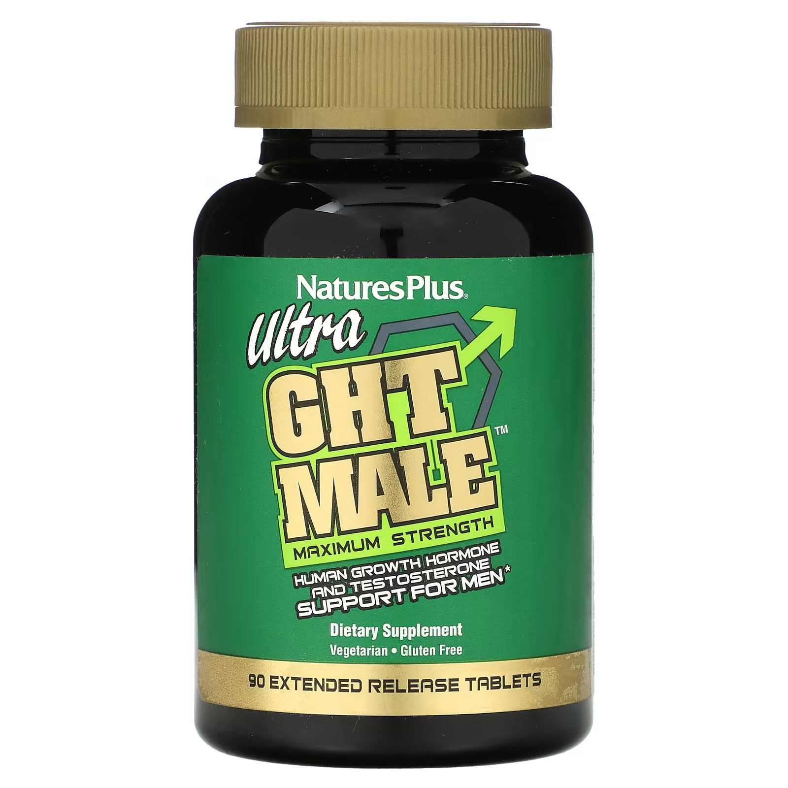 Пищевая добавка NaturesPlus Ultra GHT Male для мужчин, 90 таблеток naturesplus ultra ght male максимальная сила стимулятор для мужчин 90 таблеток с пролонгированным высвобождением