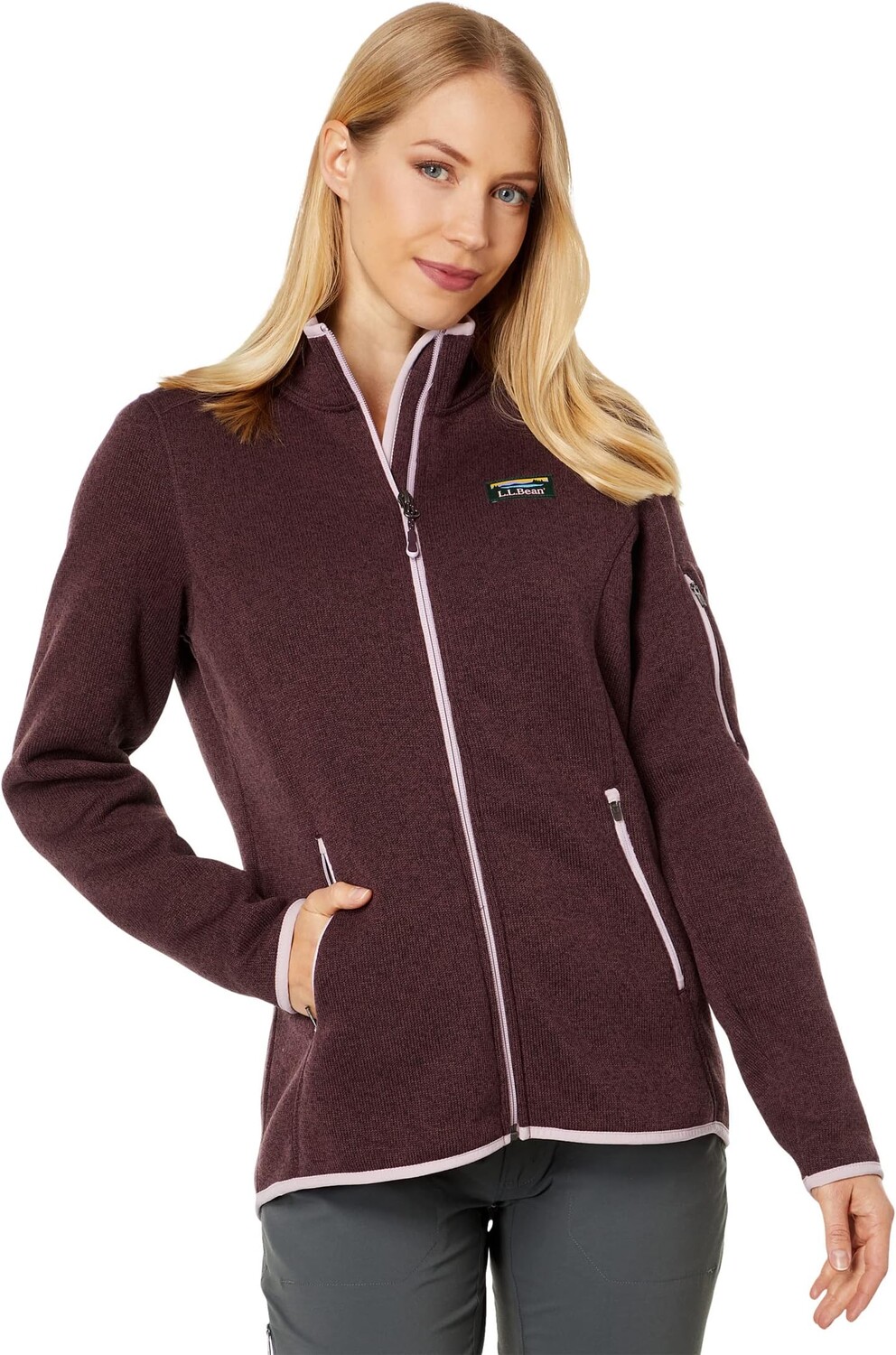 

Куртка Sweater Fleece Full Zip Jacket L.L.Bean, цвет Raisin Brown