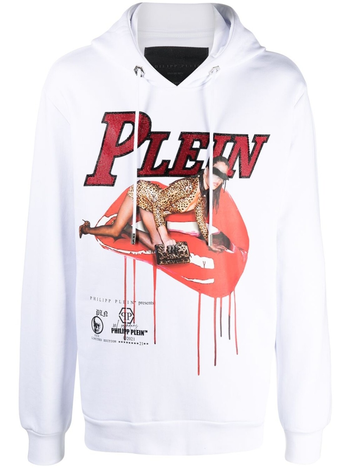 

Худи с графичным принтом Philipp Plein, белый