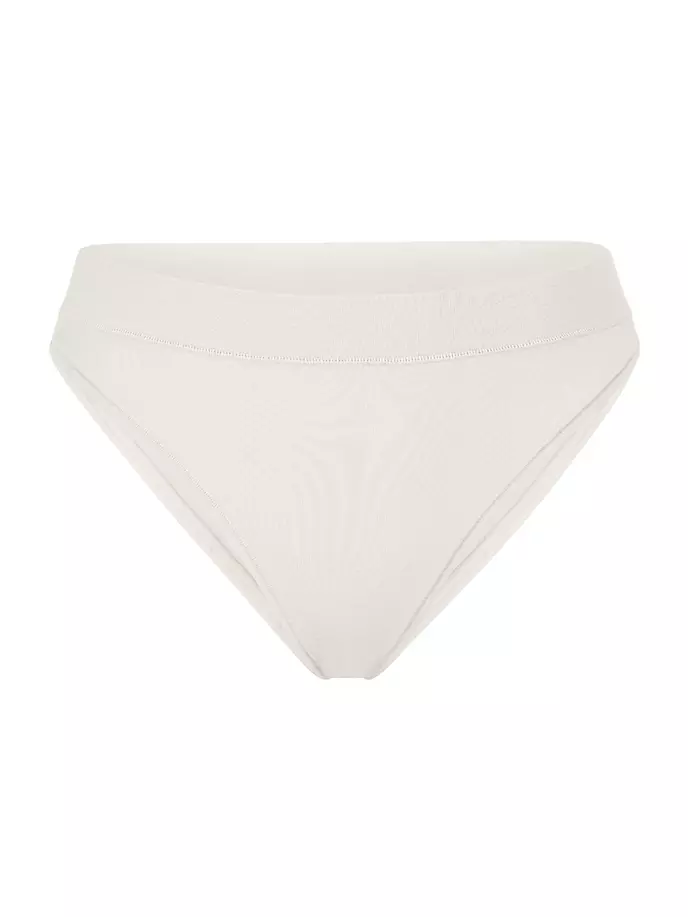

Хлопковый трикотаж Cheeky Tanga Skims, цвет bone