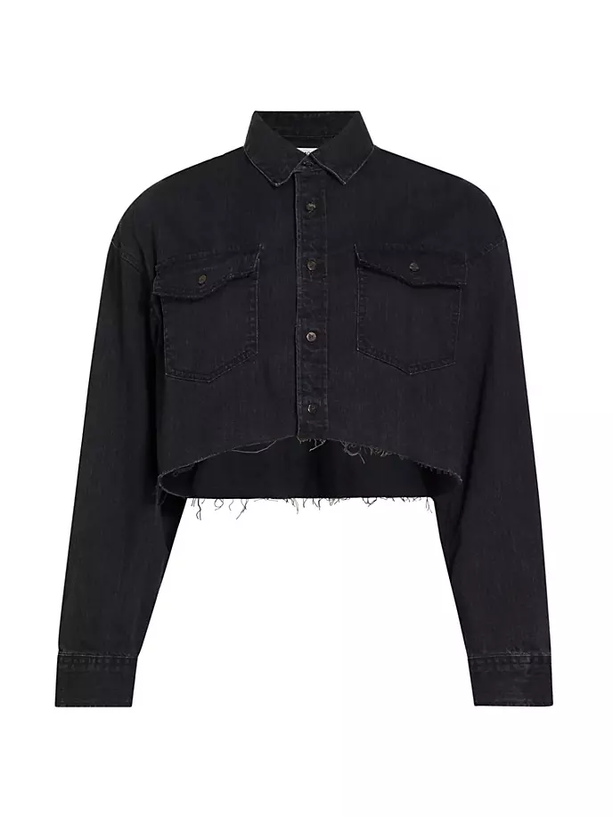 

Укороченная джинсовая рубашка Artesia Moussy Vintage, черный