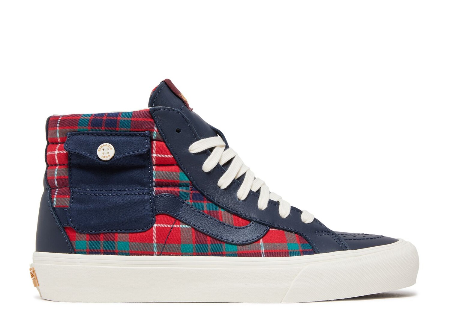 

Кроссовки Vans Baracuta X Sk8-Hi Pocket Vault Lx 'Tartan Plaid', синий, Синий;серый