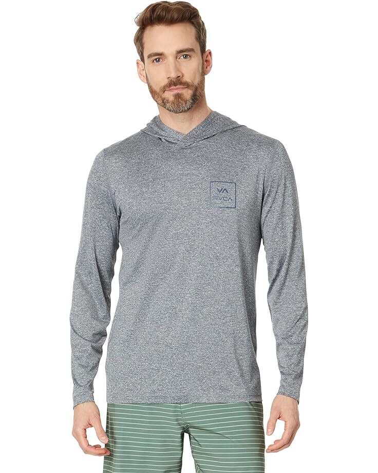 

Футболка RVCA RVCA Long Sleeve Hooded Surf, цвет Heather Grey