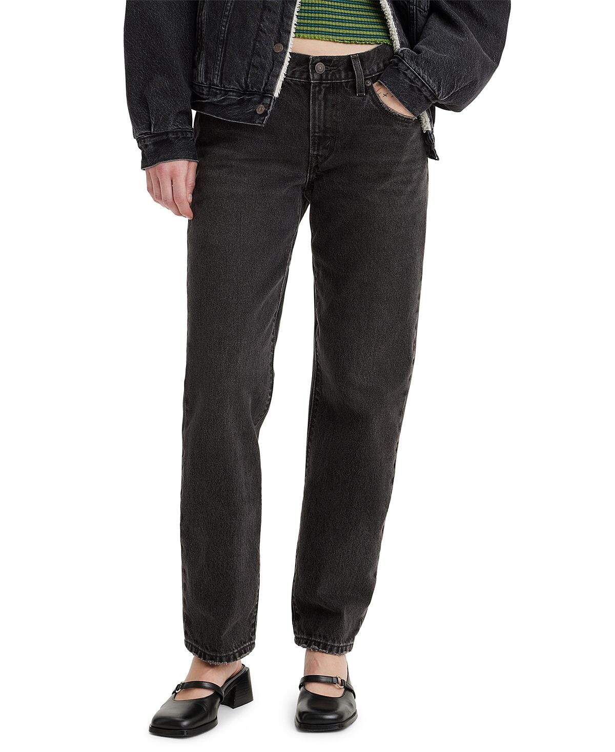 

Женские хлопковые прямые джинсы Middy Levi's
