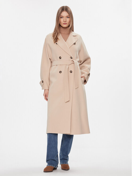 

Шерстяное пальто обычного кроя Weekend Max Mara, бежевый
