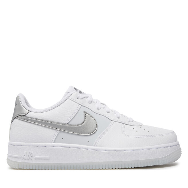 

Кроссовки Nike Air Force 1 Gs FV3981 100 White/Metalic Silver, белый