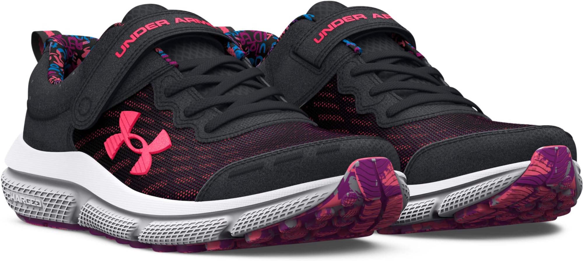 Кроссовки Assert 10 AC Under Armour, цвет Black/Mystic Magenta/Pink Shock кроссовки under armour grade school infinity 2 0 novelty цвет black black pink shock