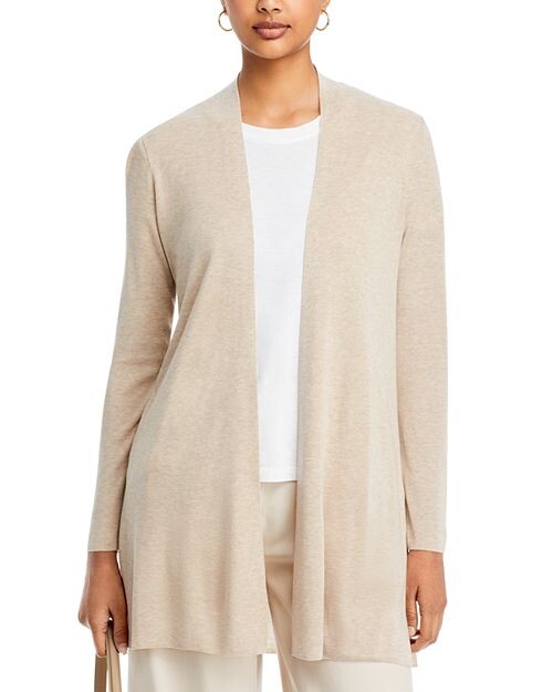 

Прямой свитер-кардиган Eileen Fisher, цвет Tan/Beige